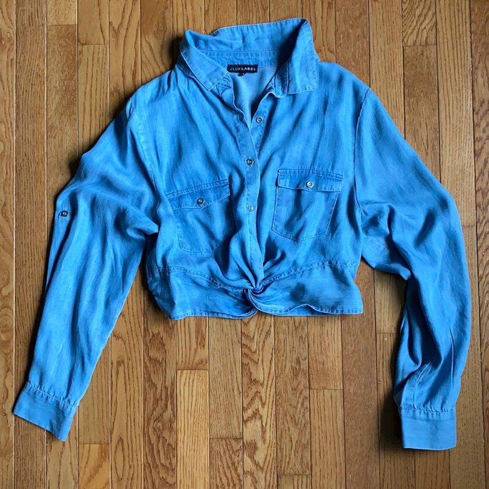 Jkuxlabel denim crop top